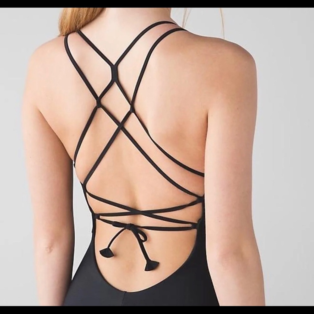 Lululemon "Tidal Flow" Black One-piece Small